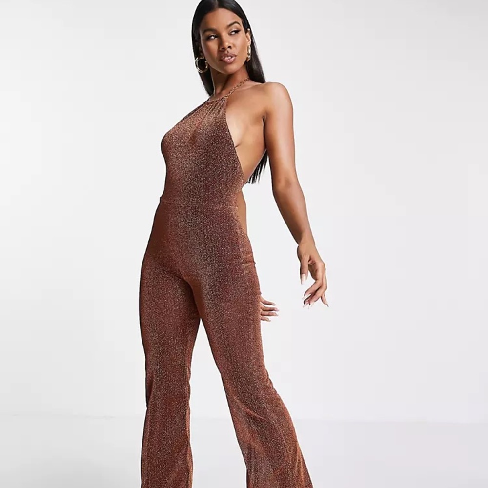 As You for Asos Copper Halter Jumpsuit